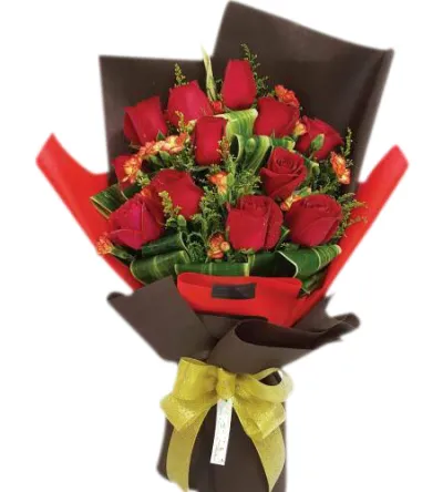 1 dozen red rose bouquet to manila